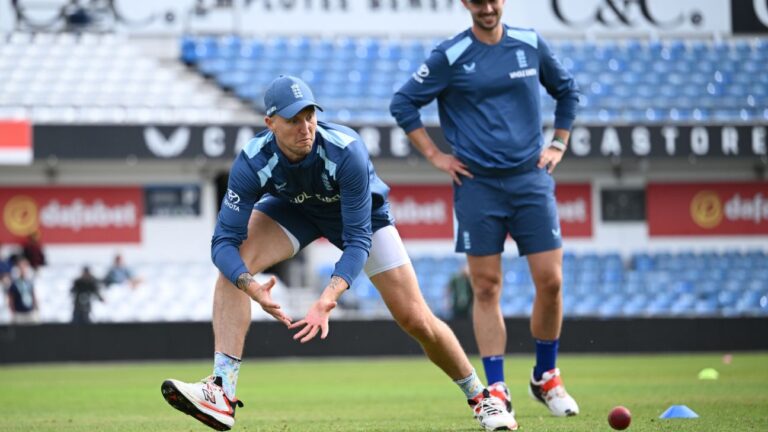 Brydon Carse during an England training session