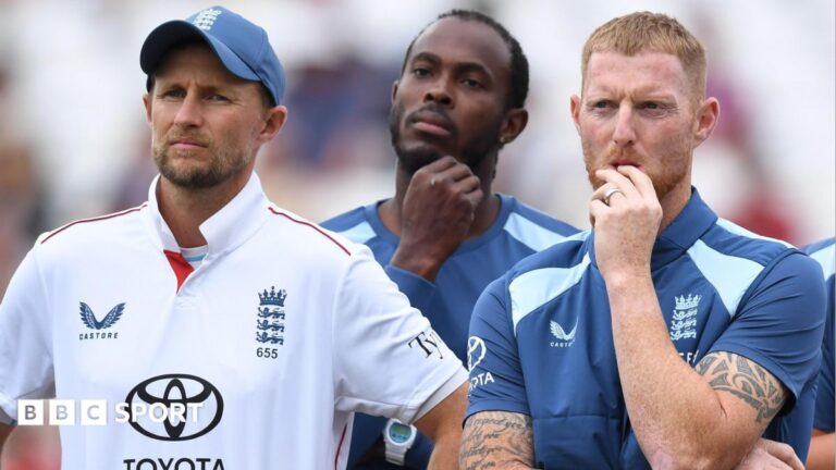 England in action at Headingley during the first Test against Pakistan in August 2026, the ground left off the 2027 Ashes schedule