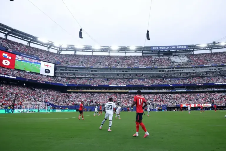 New Jersey, USA, 27th June 2026. A general view of New York New Jersey Stadium, otherwise known as MetLife Stadium, is seen during the Panama vs England FIFA World Cup match at Metlife Stadium, New Jersey. Picture credit should read: Paul Terry / Spo