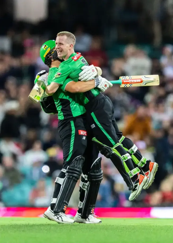 December 26, 2025, Sydney, Nsw, Australia: SAM HARPER of Melbourne Stars celebrates scoring a century during the Big Bash League match between Sydney Sixers and Melbourne Stars. Melbourne Stars 145 for 3 beat Sydney Sixers 144 and won by 7 wickets. (