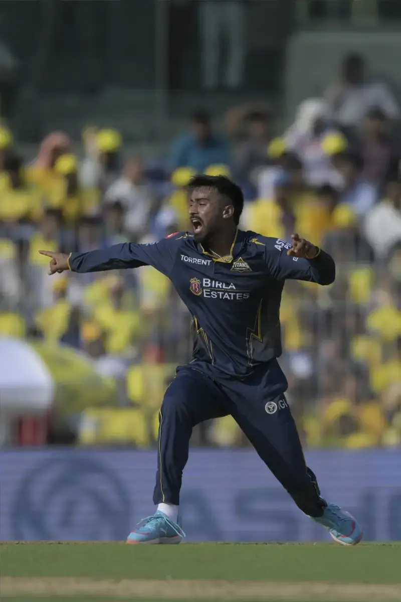 April 26, 2026, Chennai, Tamil Nadu, India: Manav Suthar of Gujarat Titans appeals during the Chennai Super Kings vs Gujarat Titans,IPL 2026 match at the MA Chidambaram Stadium, Chennai, India on April 26, 2026. (Credit Image: © Vikram Chandrasekar v