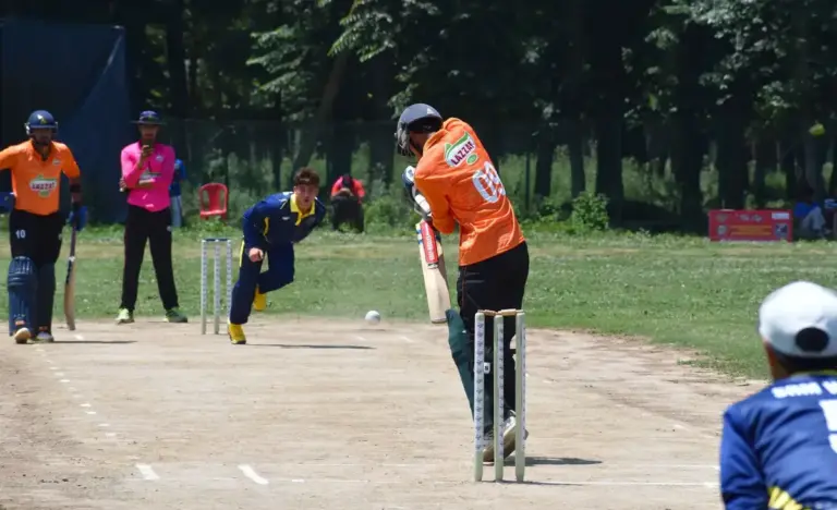 July 4, 2026, Sopore, India: SOPORE, INDIAN-ADMINISTERED KASHMIR – JULY 4, 2026: Players of SRM Welkin School and Boys Higher Secondary School compete during the final of the Lazzat T20 Cup Under-19 cricket tournament in Sopore, Indian-administered K