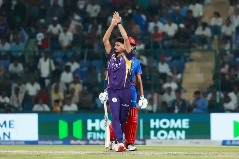 May 8, 2026, New Delhi, Delhi, India: Varun Chakaravarthy of Kolkata Knight Riders celebrates after getting a wicket during Delhi Capitals vs Kolkata Knight Riders, 51st Match, Indian Premier League 2026 at Arun Jaitley Stadium, New Delhi, India on 8