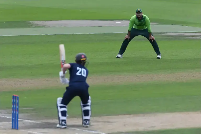 Saud Shakeel of Pakistan Shaheens during the 50 Over friendly match between the Professional County Club Select XI and Pakistan Shaheens at the 1st Central County Ground, Hove, United Kingdom on 27 July 2025.
