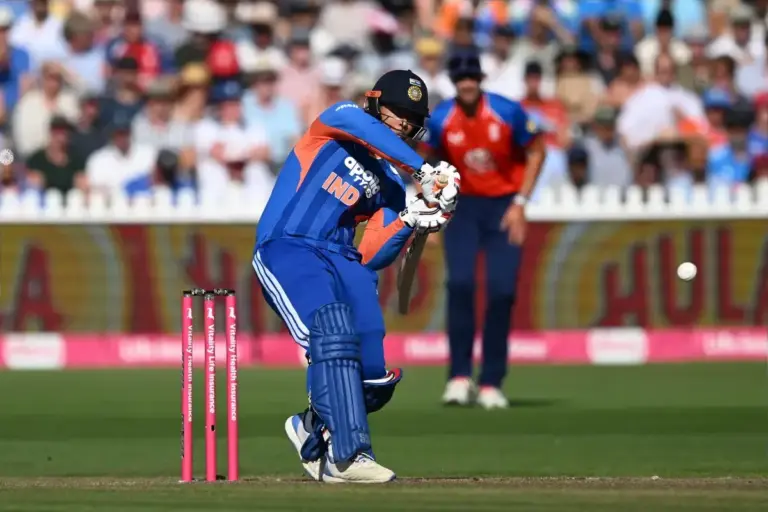 Vaibhav Sooryavanshi of India batting during the fourth Vitality International T20 match between England and India at the Seat Unique Stadium, Bristol, UK on 9 July 2026.