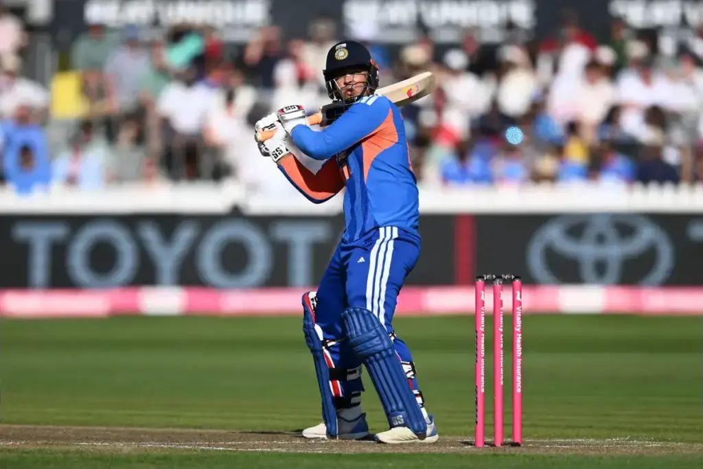Vaibhav Sooryavanshi of India batting during the fourth Vitality International T20 match between England and India at the Seat Unique Stadium, Bristol, UK on 9 July 2026.