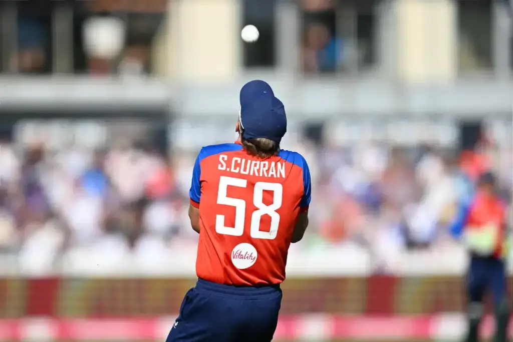 Wicket - Sam Curran of England catches Vaibhav Sooryavanshi of India off the bowling of Jofra Archer of England during the fourth Vitality International T20 match between England and India at the Seat Unique Stadium, Bristol, UK on 9 July 2026.